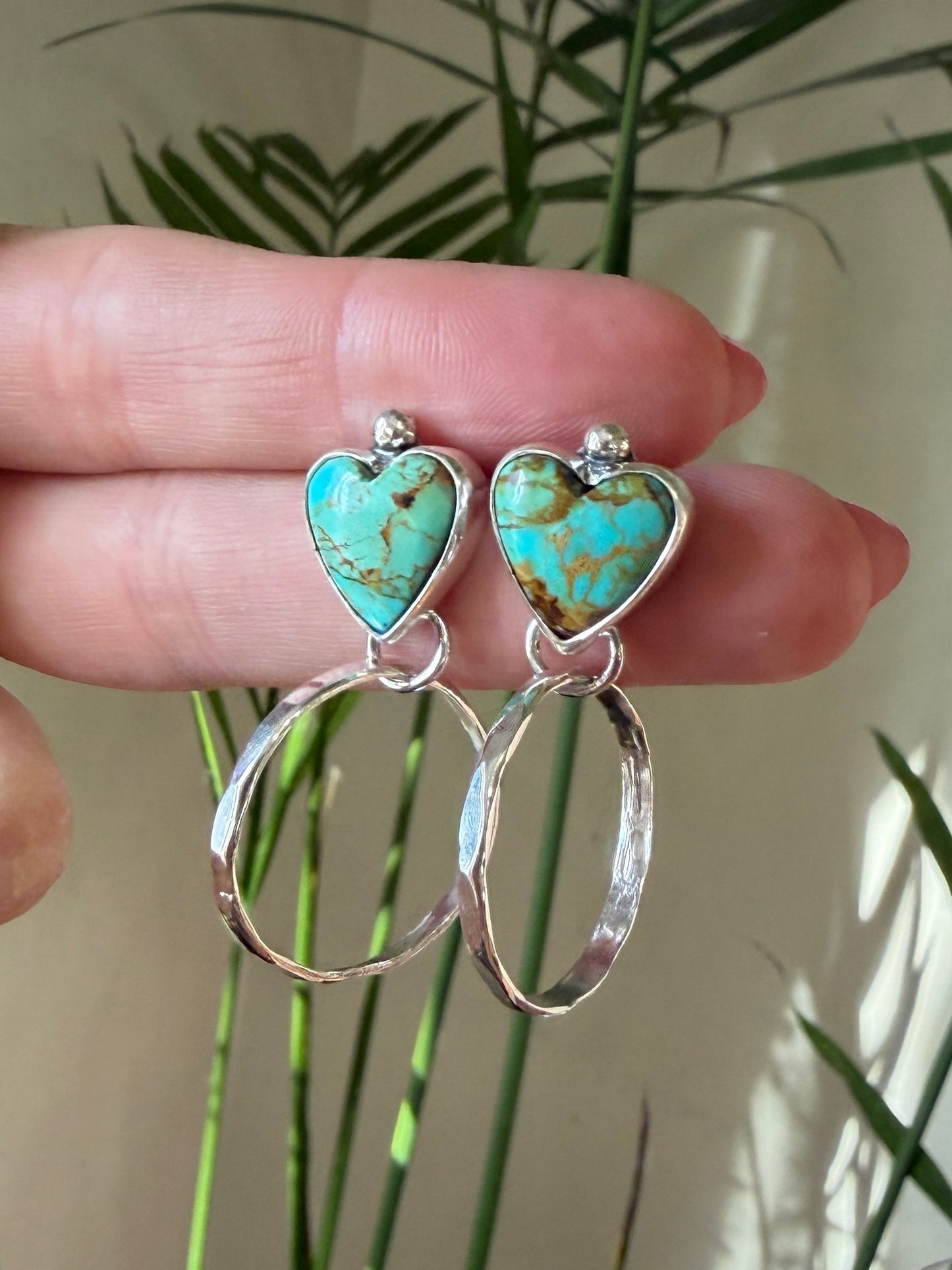 Royston Turquoise stud hoops