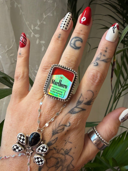 Iridescent Marlboro Ring size 7