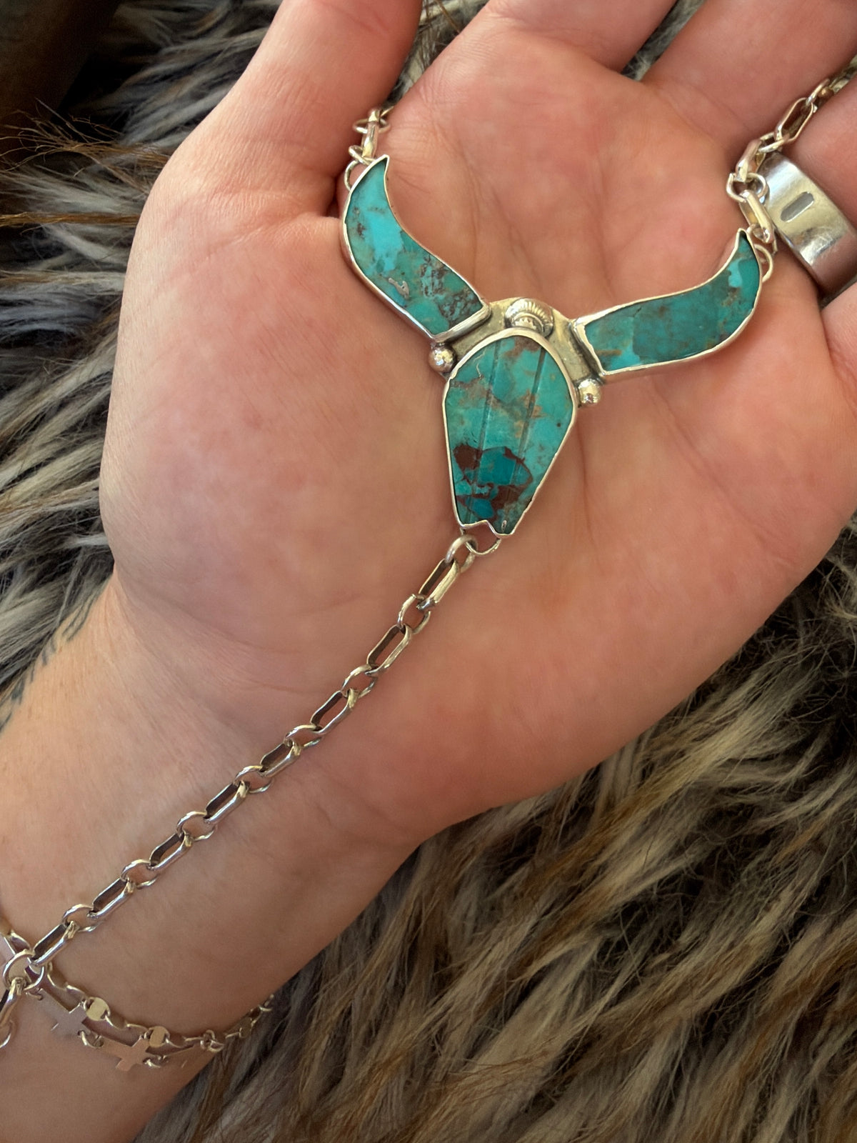 Longhorn Turquoise Lariat