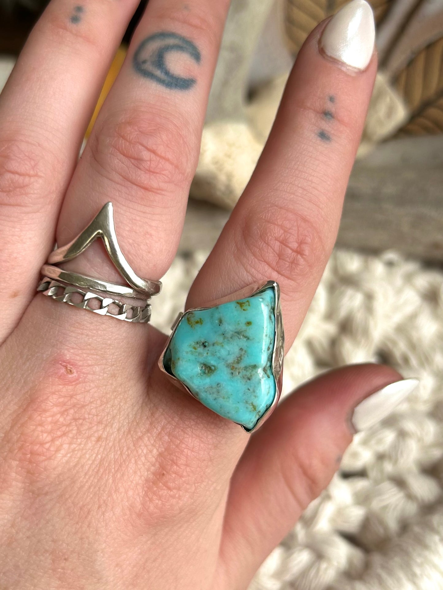 Coastal Raw Turquoise Size 9