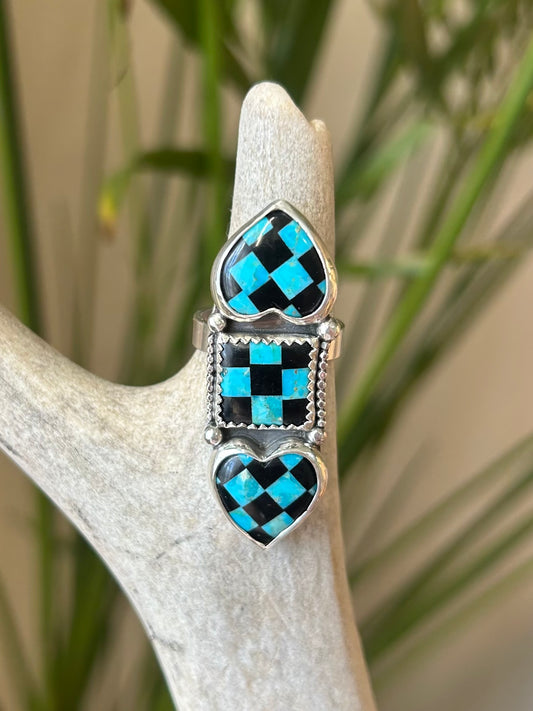 triple stack checker ring size 7