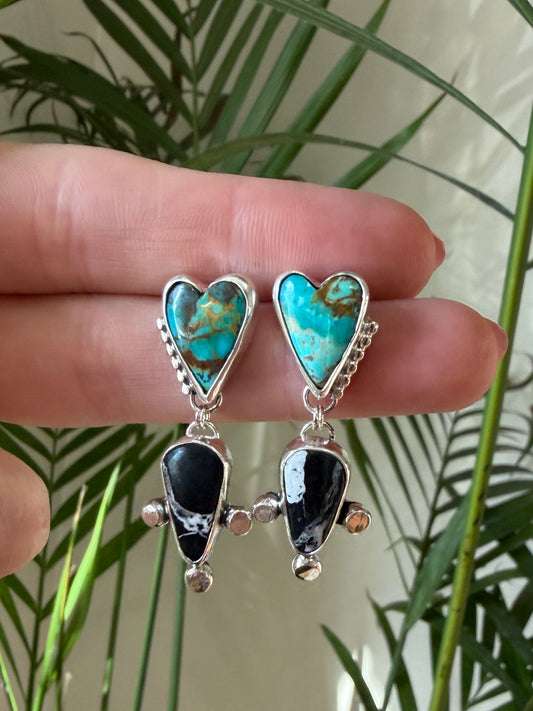 Royston turquoise & white buffalo studs