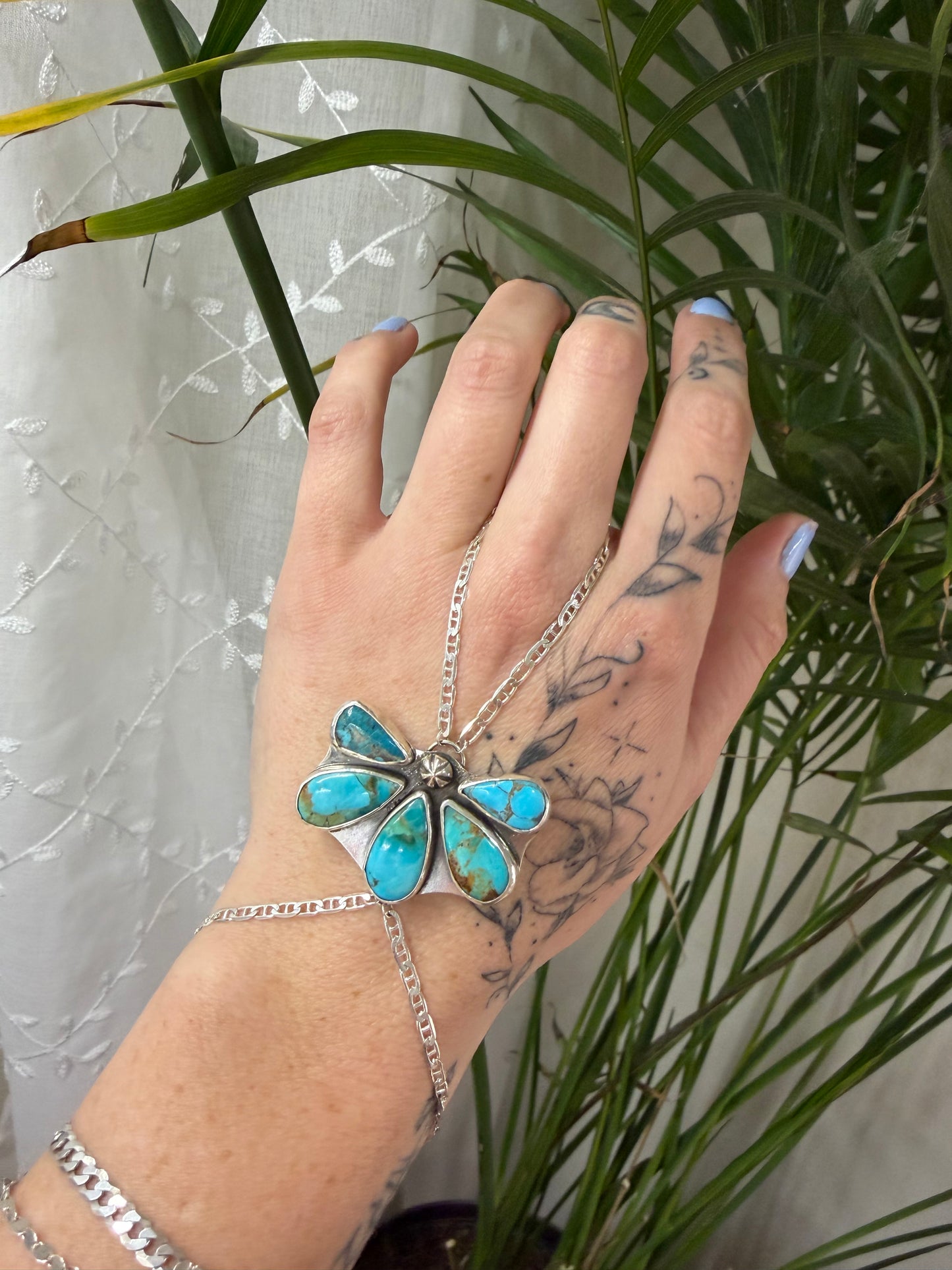 Turquoise hand chain