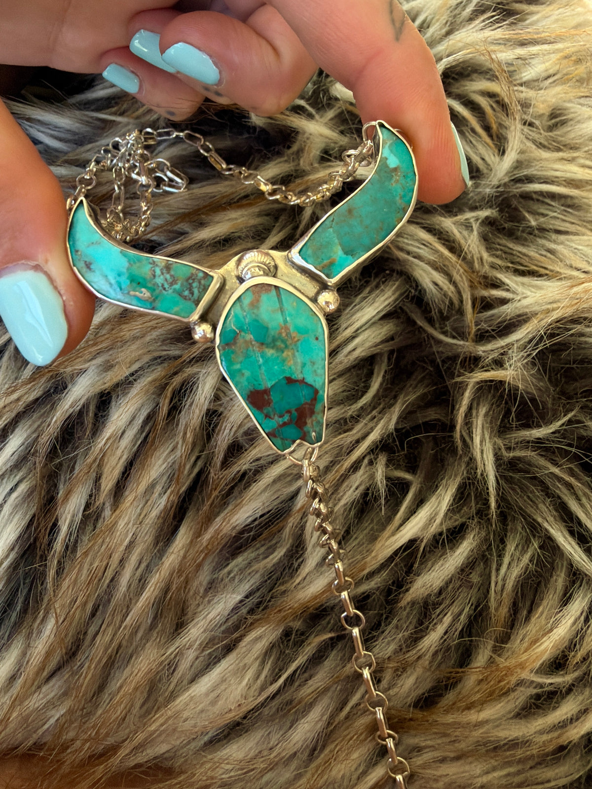 Longhorn Turquoise Lariat
