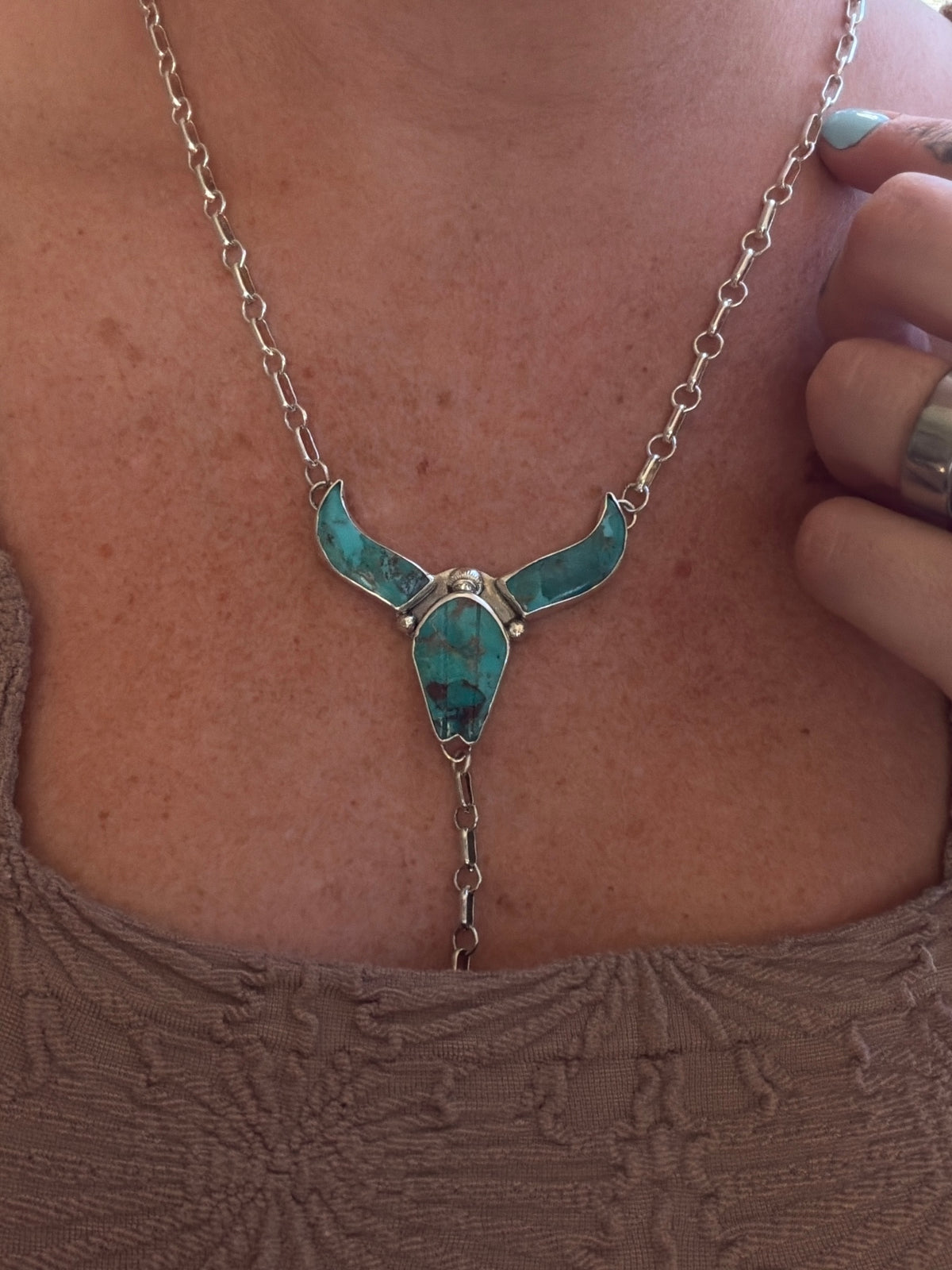 Longhorn Turquoise Lariat