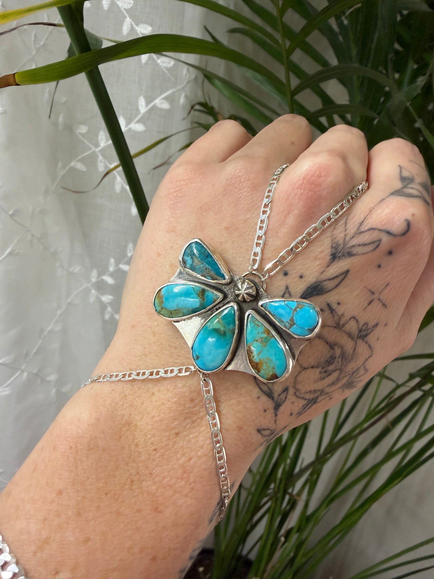 Turquoise hand chain