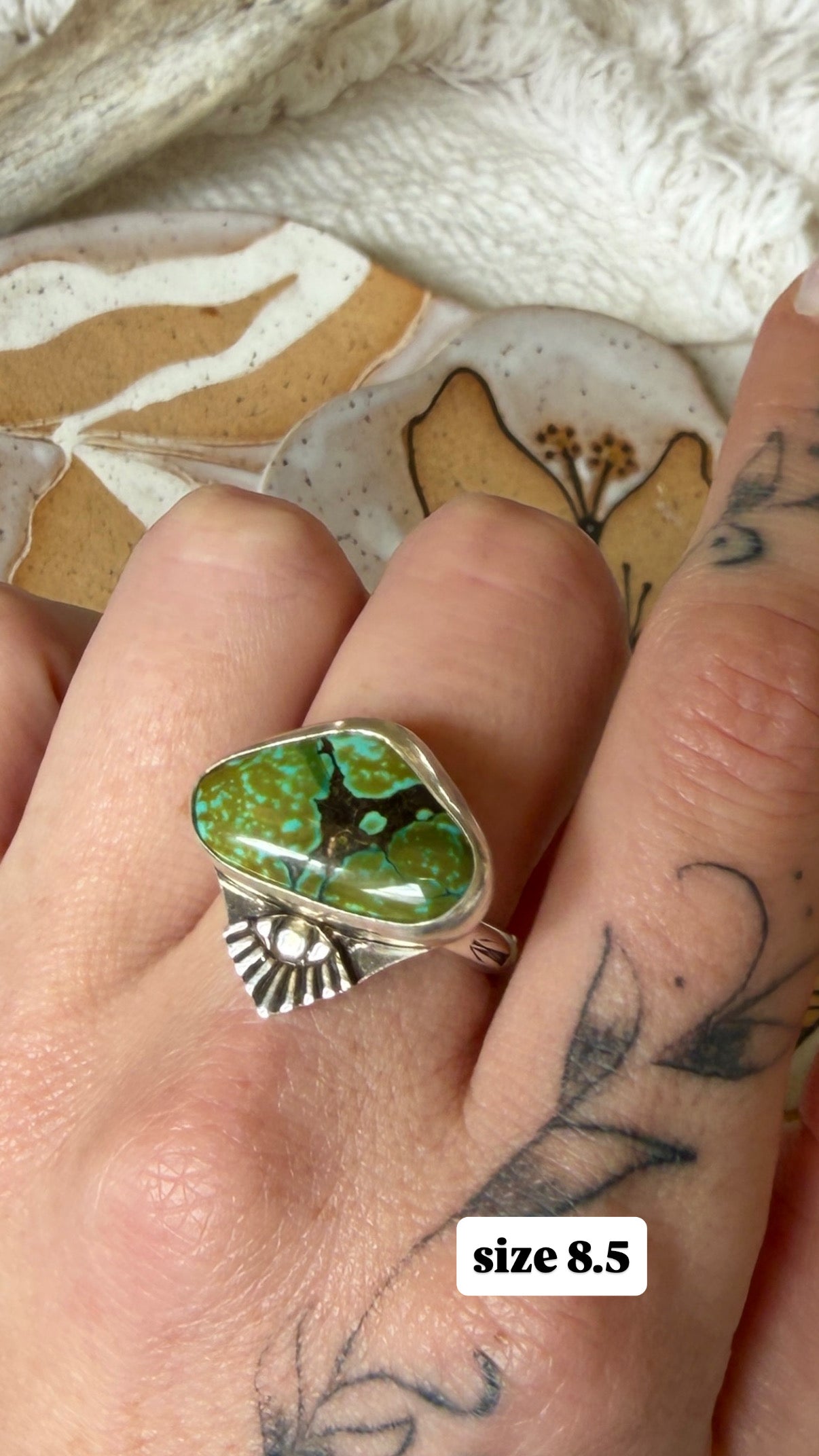 Size 8.5 Green Turquoise