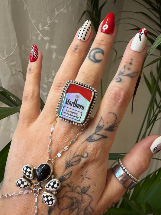 Iridescent Marlboro Ring size 7