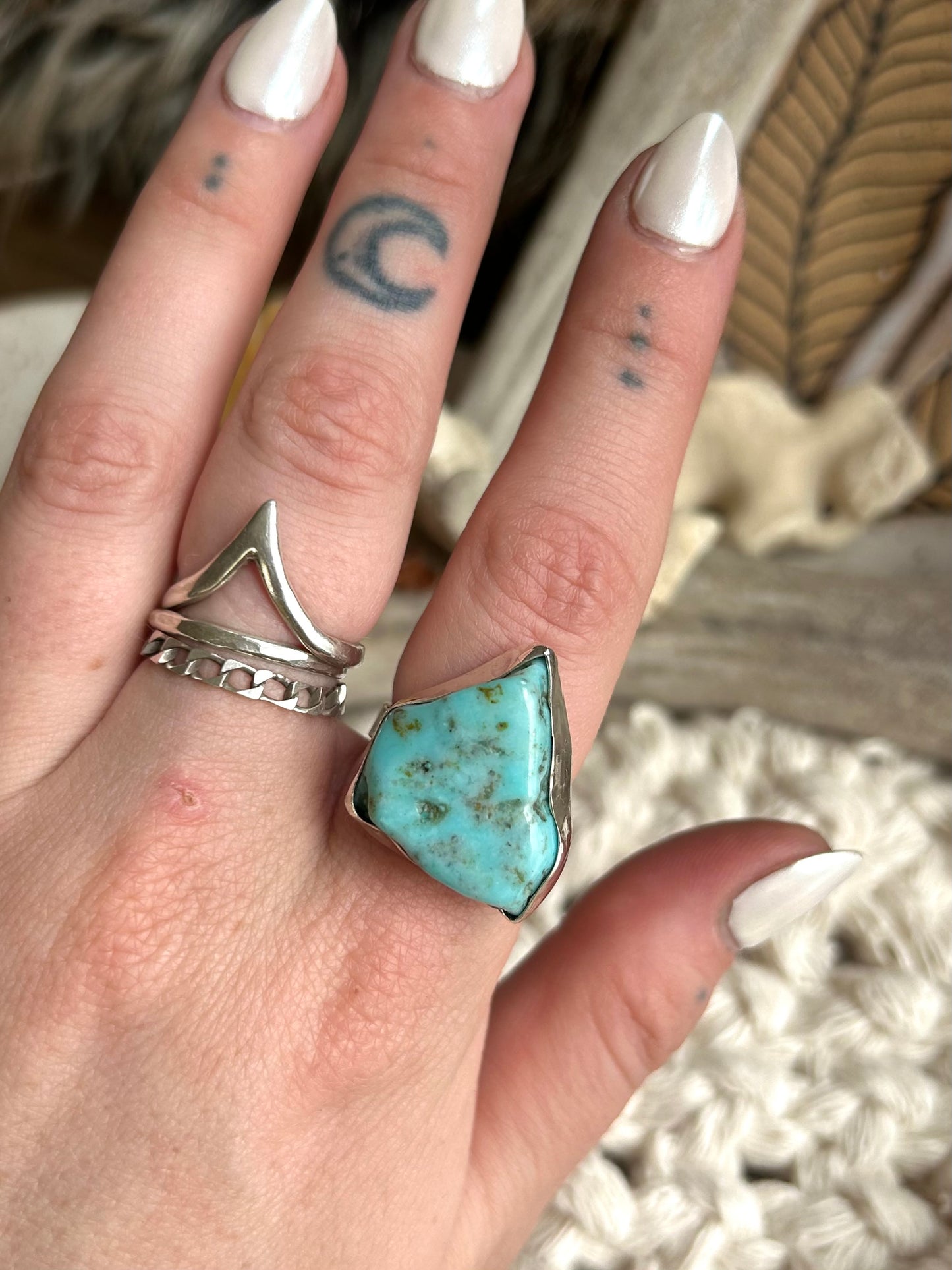Coastal Raw Turquoise Size 9
