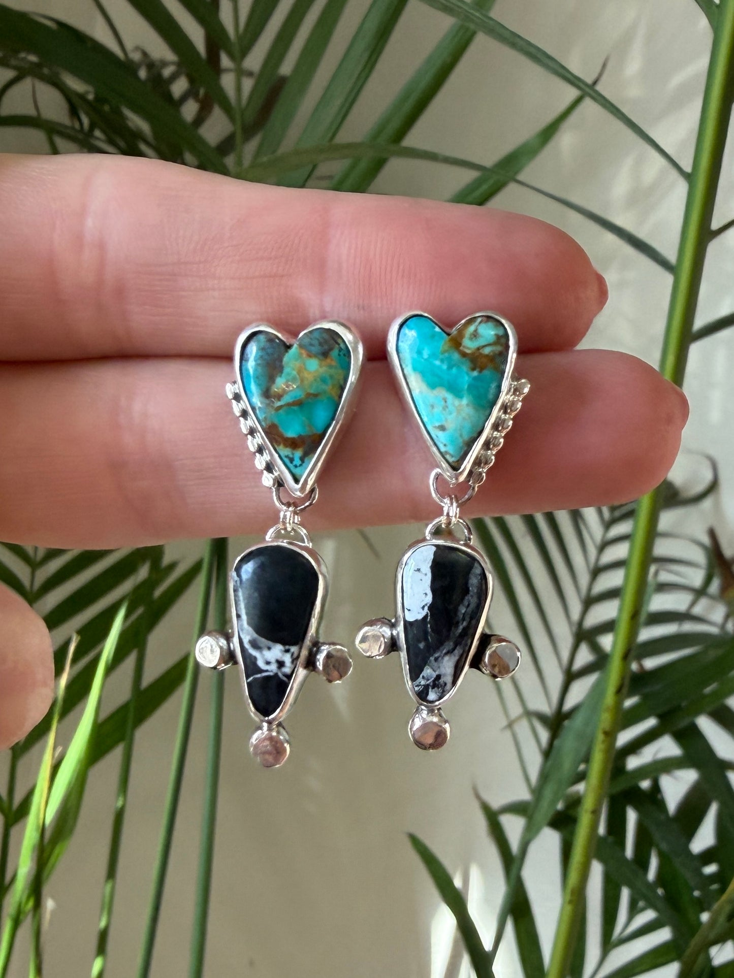 Royston turquoise & white buffalo studs