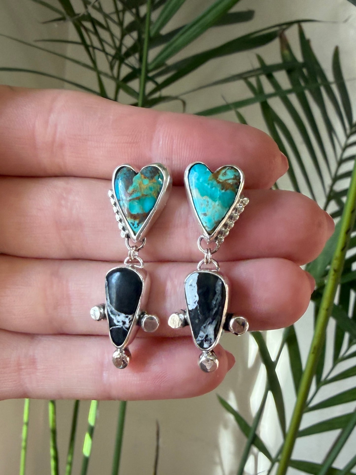 Royston turquoise & white buffalo studs