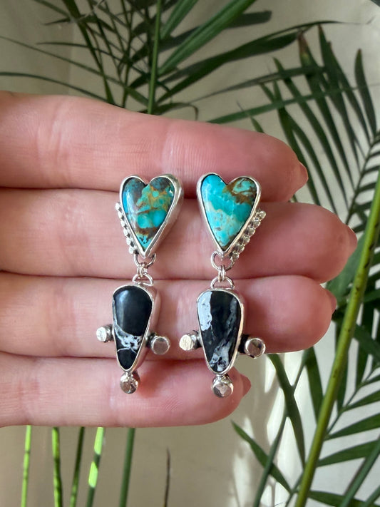 Royston turquoise & white buffalo studs