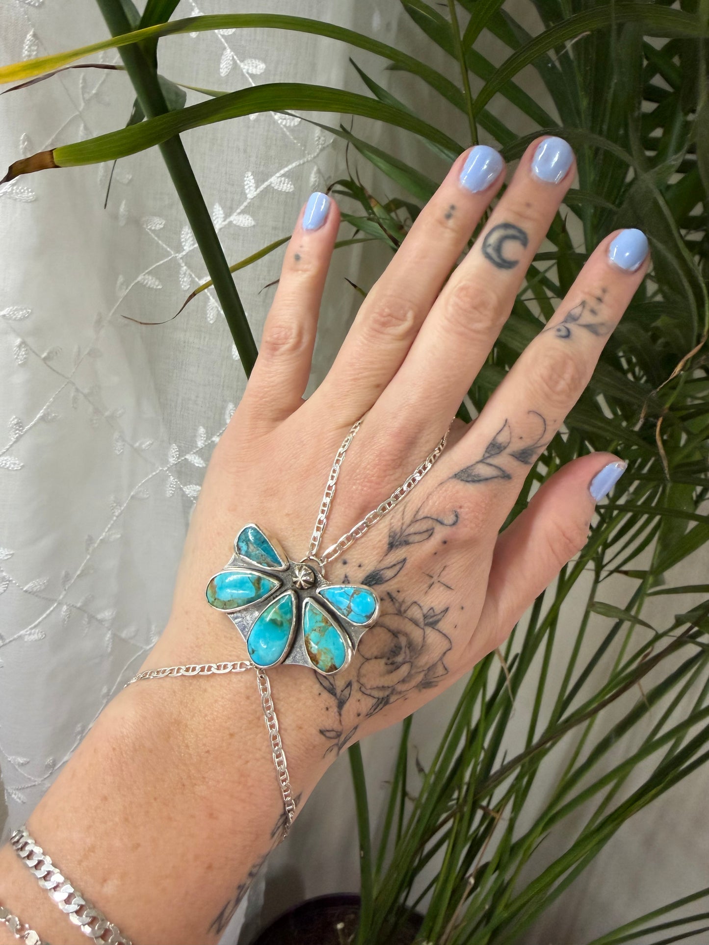 Turquoise hand chain
