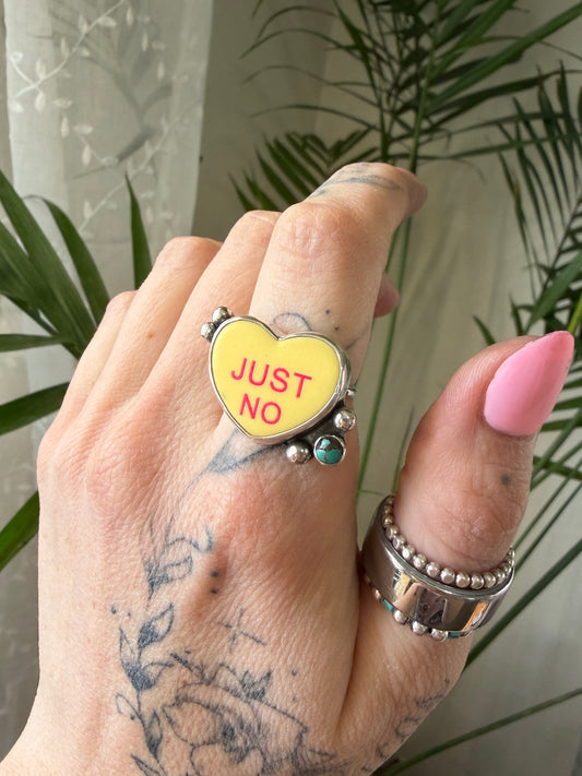 Size 7 Conversation Heart Ring