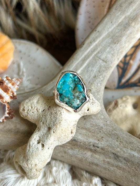 Coastal Raw Turquoise Size 6