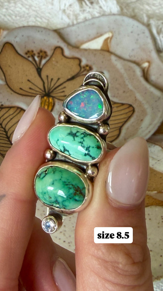 Size 8.5 Opal & NV variscite