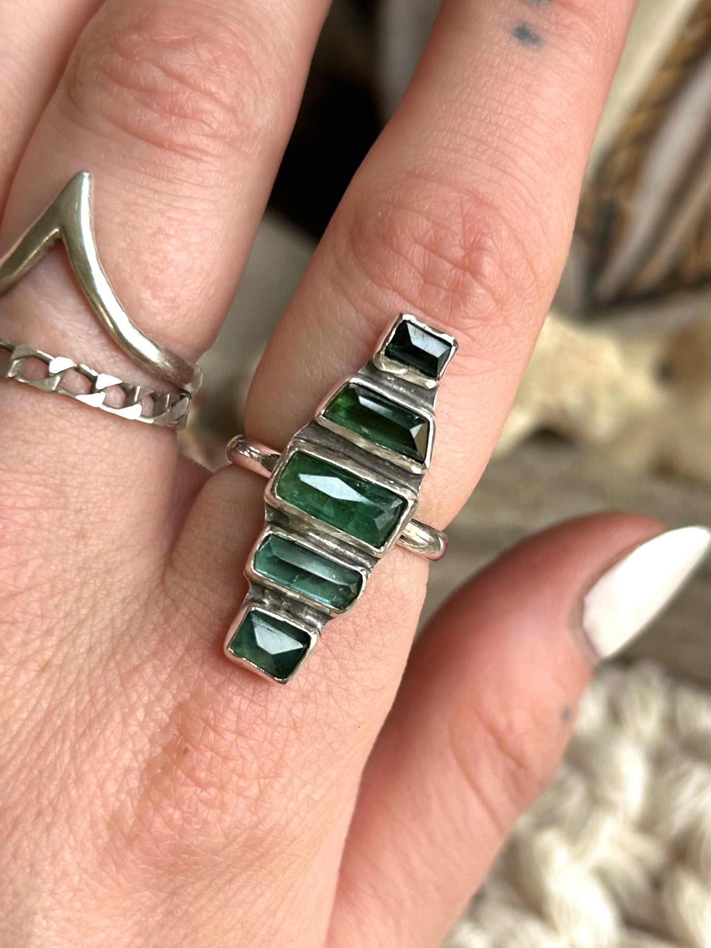 Coastal Sea Foam Ring Size 7.5