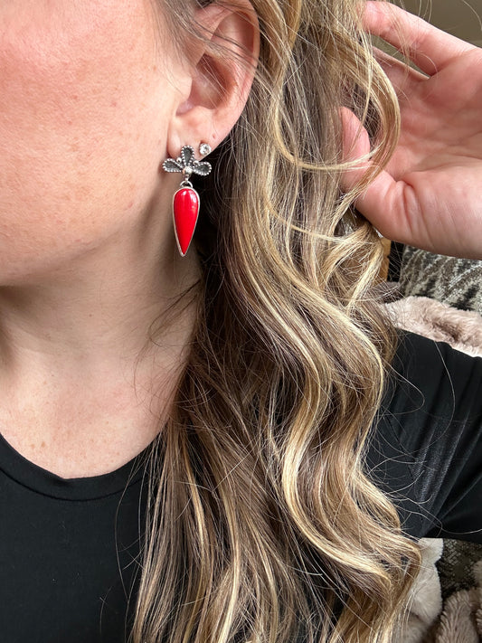 Rosarita flower earrings