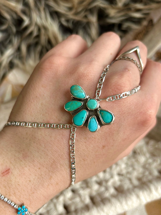Coastal Turquoise Hand Chain