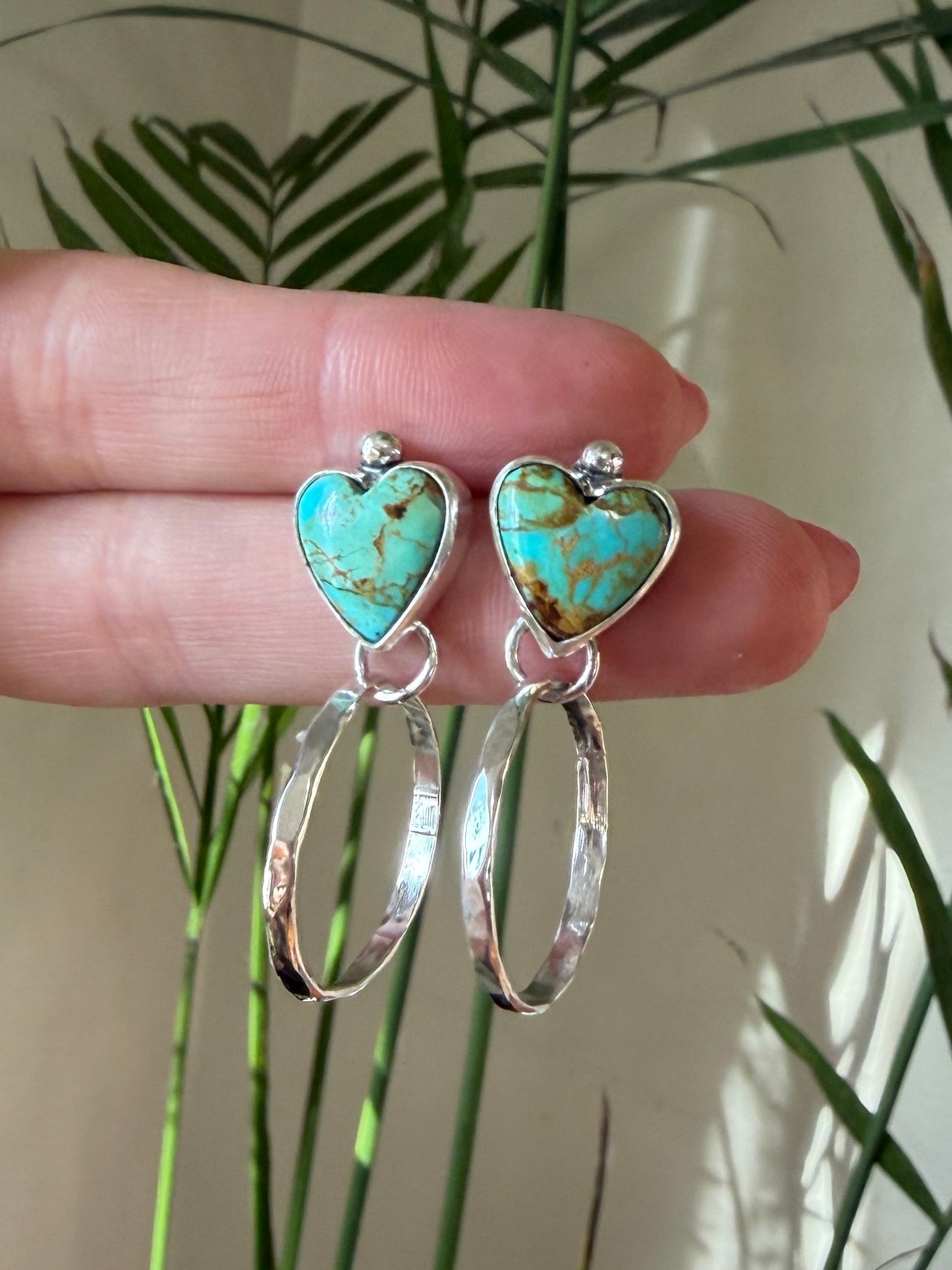 Royston Turquoise stud hoops