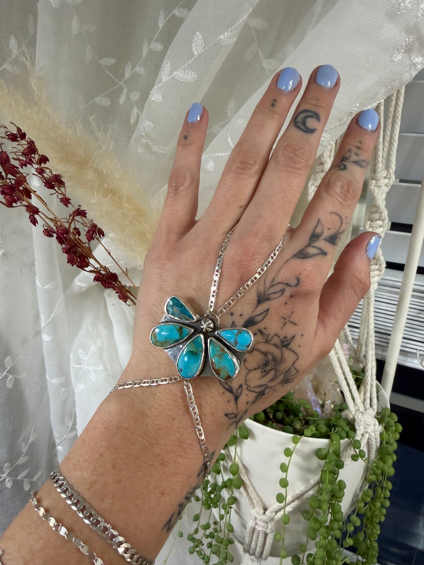 Turquoise hand chain