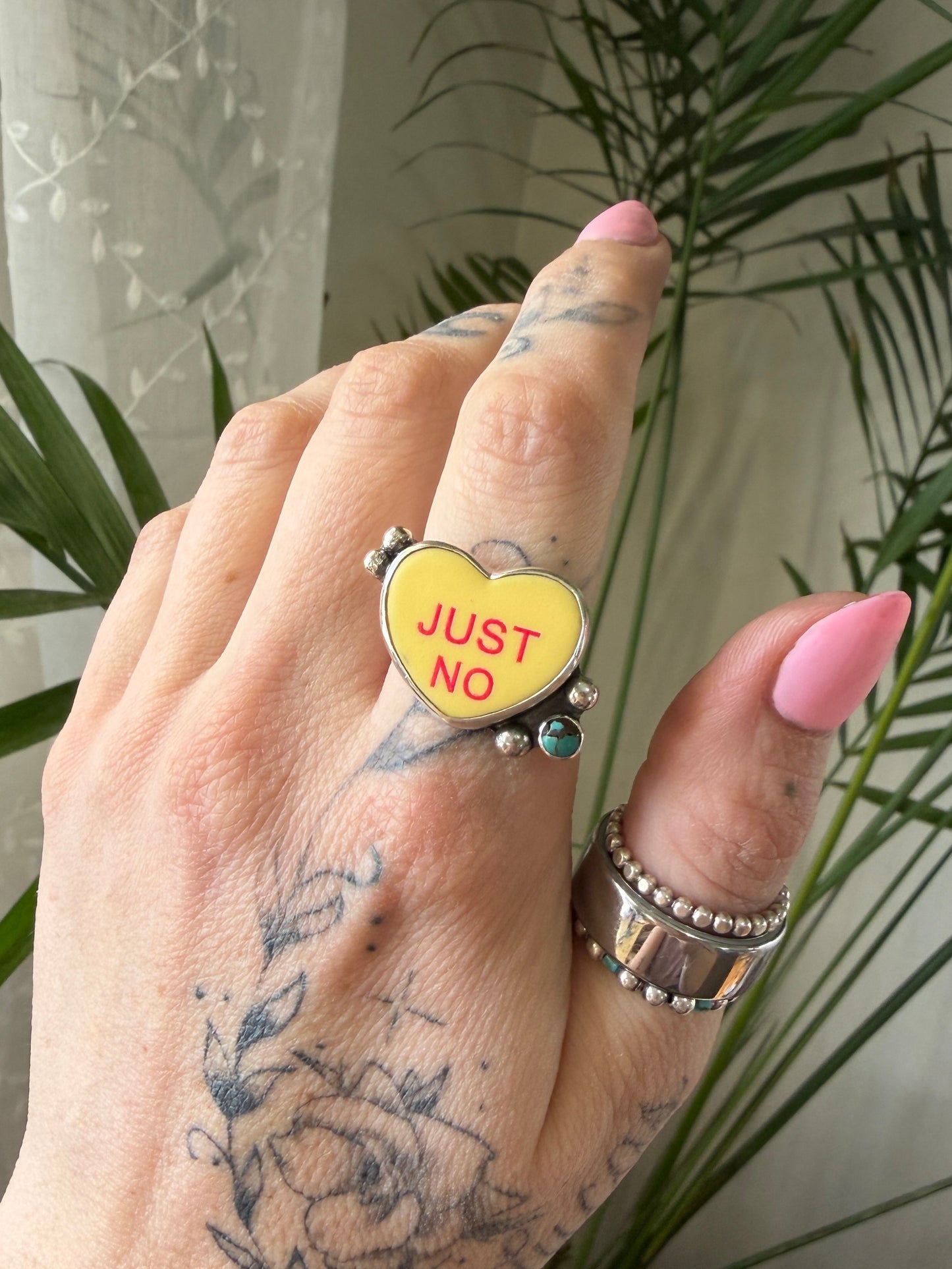 Size 7 Conversation Heart Ring
