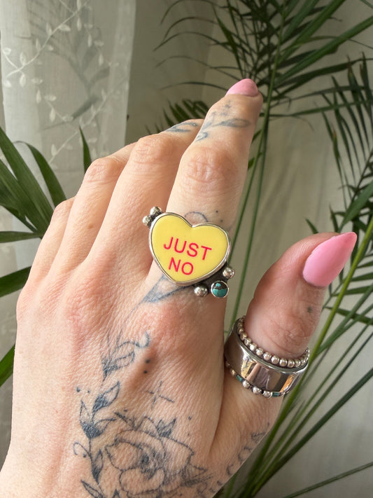 Size 7 Conversation Heart Ring