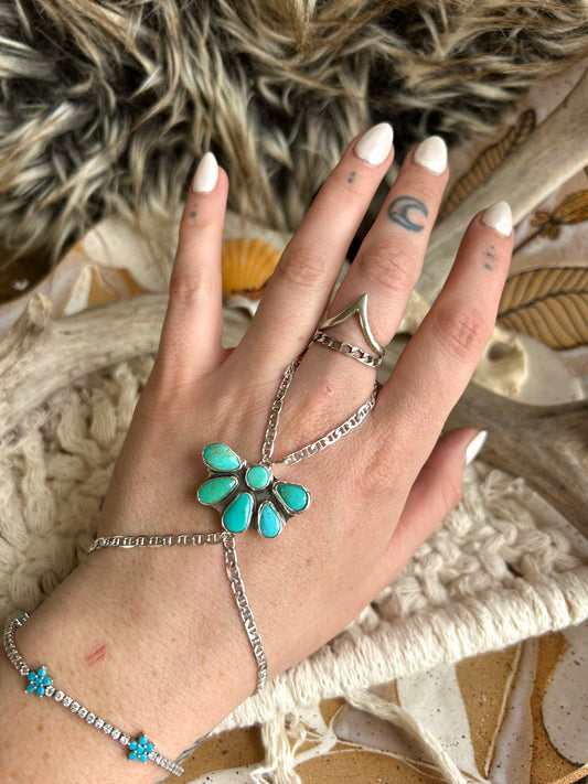 Coastal Turquoise Hand Chain