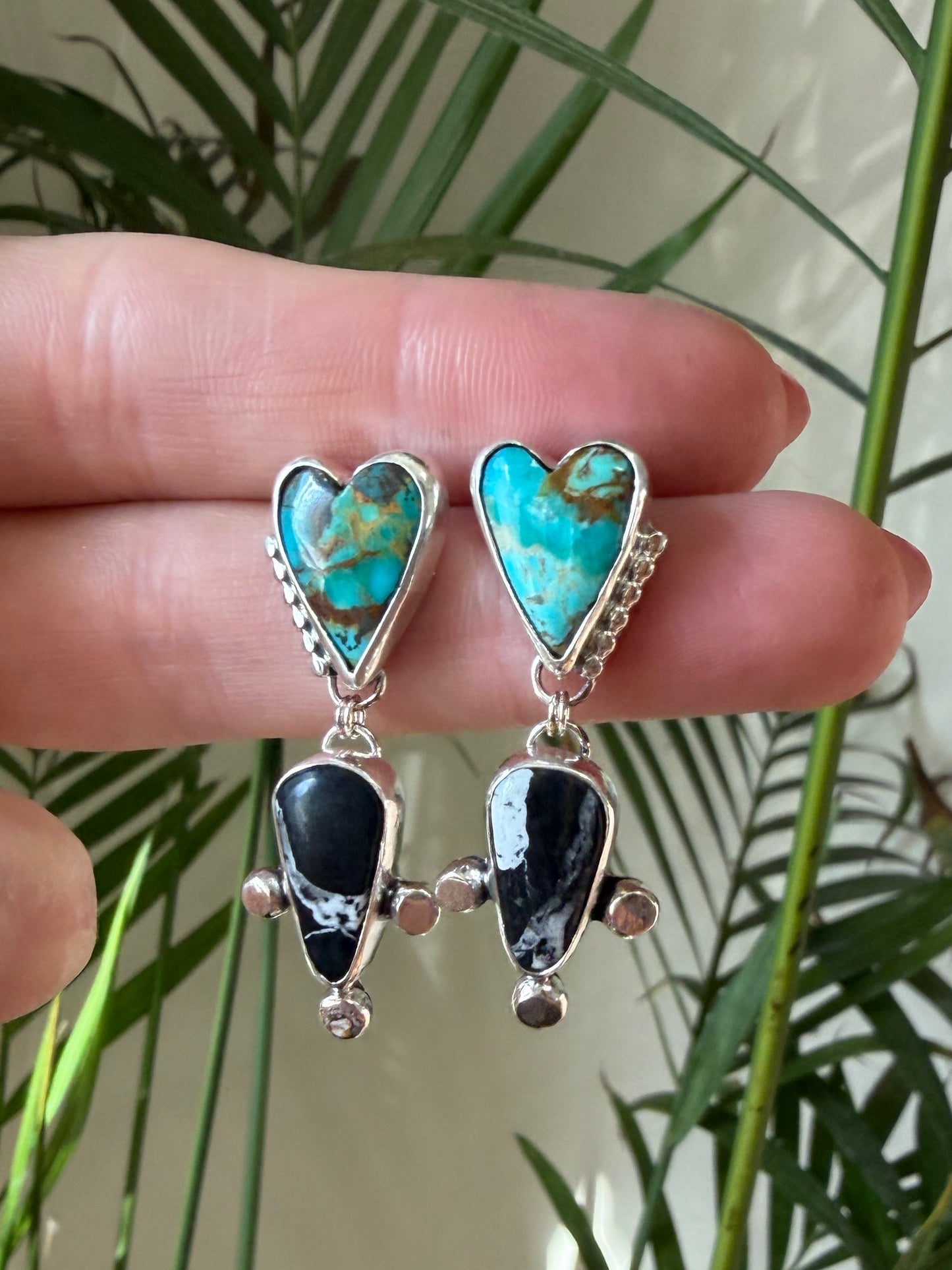 Royston turquoise & white buffalo studs