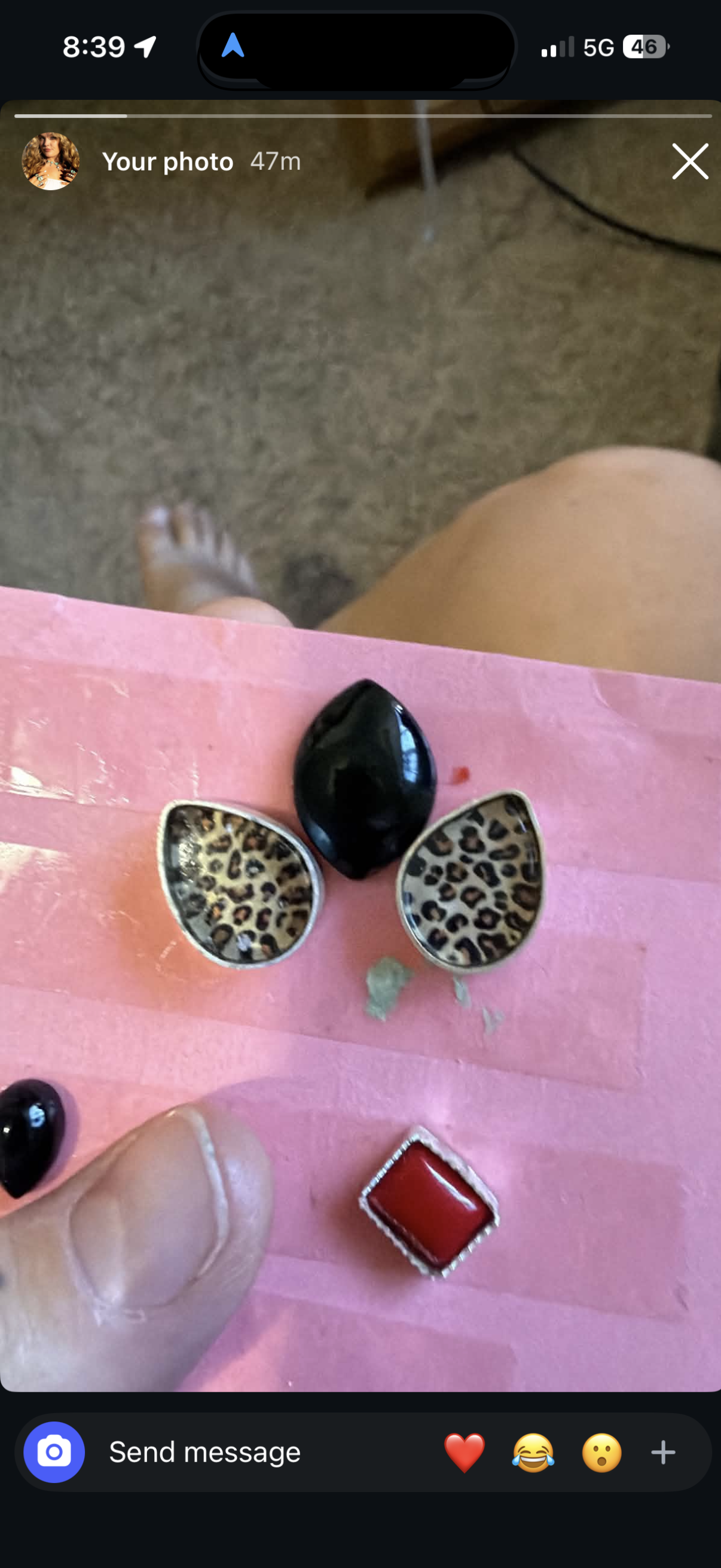 Leopard hand chain custom with clasp